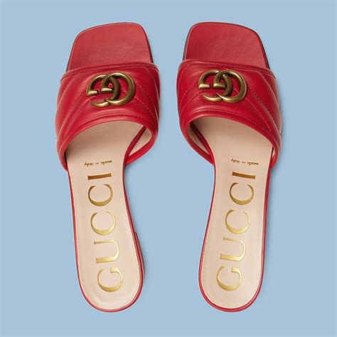 sandalo rosso gucci|gucci sandals bloomingdale's.